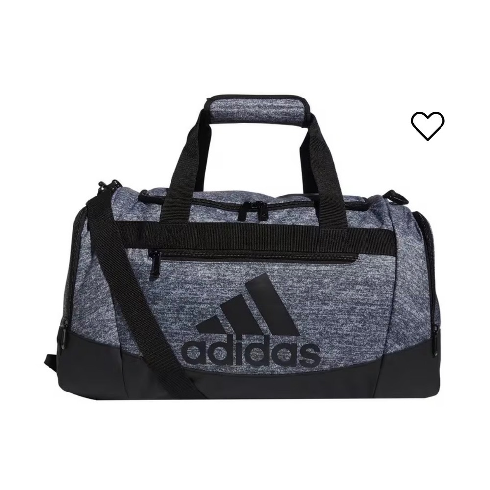 Adidas‎ Duffel Bag Men Small/Medium Grey Black Excellent Defender Gym Travel